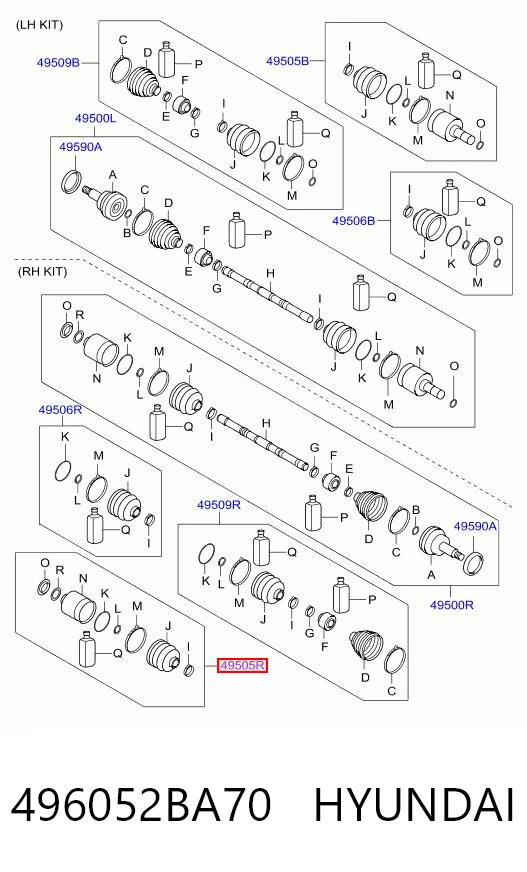 ШРКШ внутрішній, передній, правий Hyundai Veracruz позашляховик (2006 - 2014) ціна, від 165.24 USD
