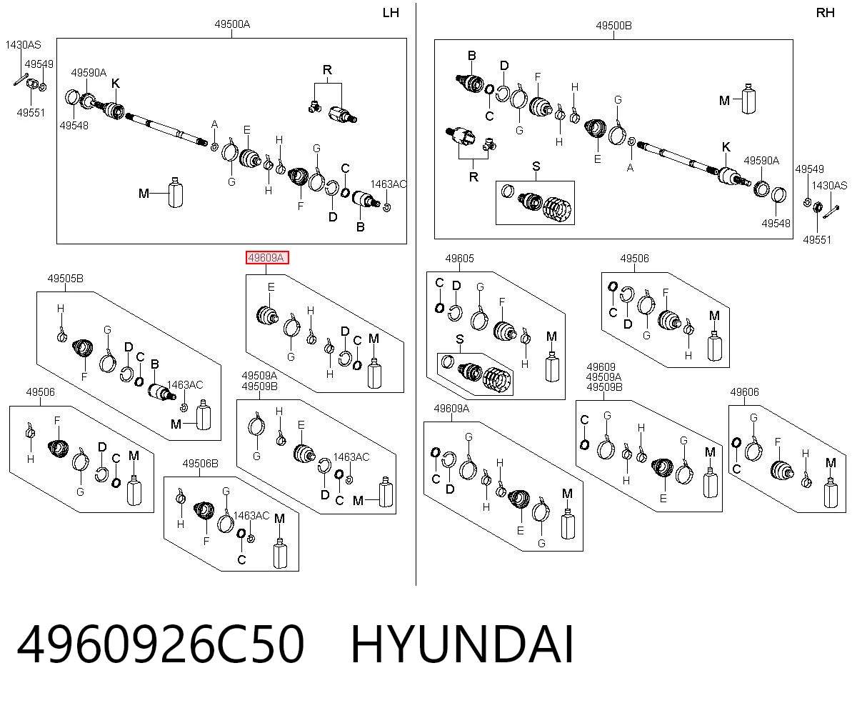  Пильник ШРУСа зовнішній Hyundai Santa Fe 1