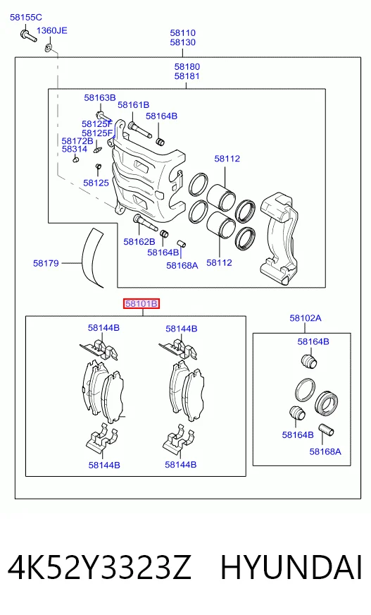 4K52Y3323Z Hyundai/Kia Передні гальмівні колодки