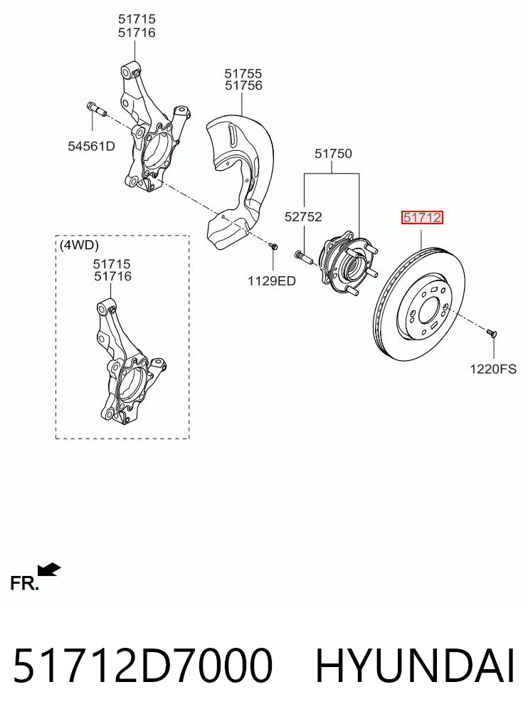 51712D7000 Hyundai/Kia