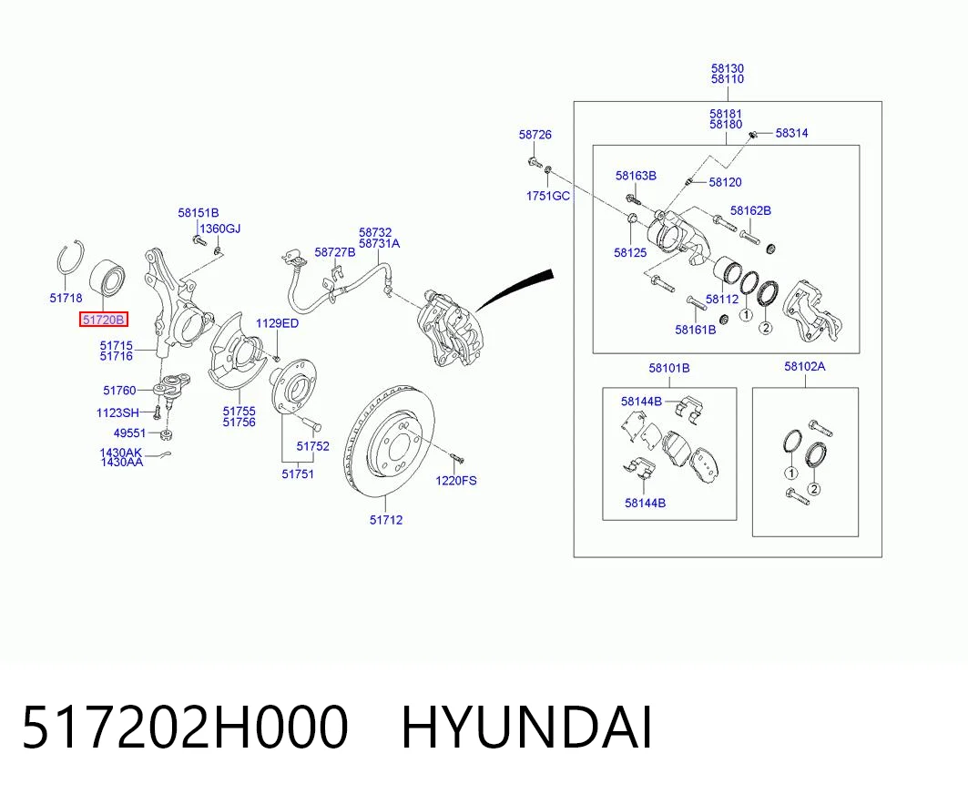  Підшипник ступиці Hyundai I30 