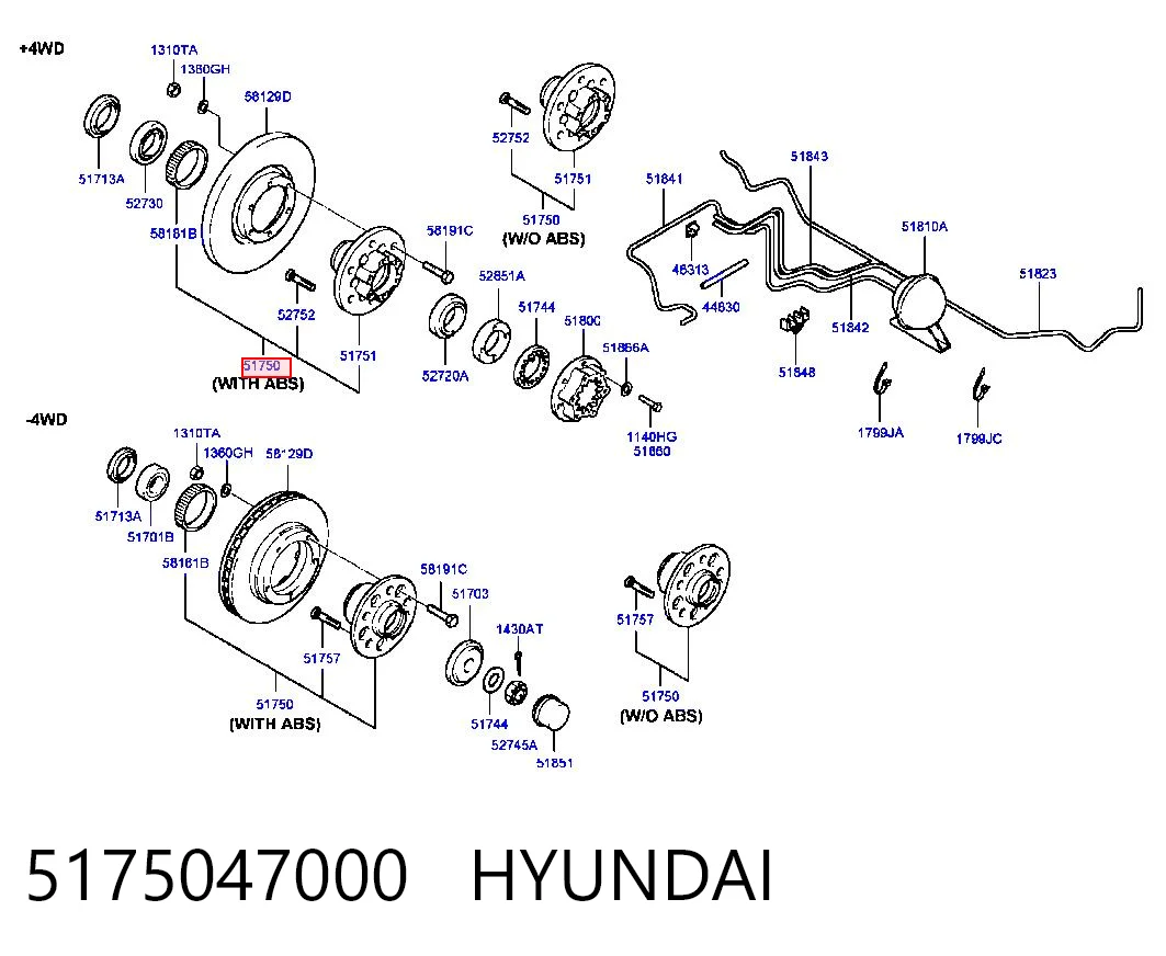 5175147000 Chrysler Маточина (передня)