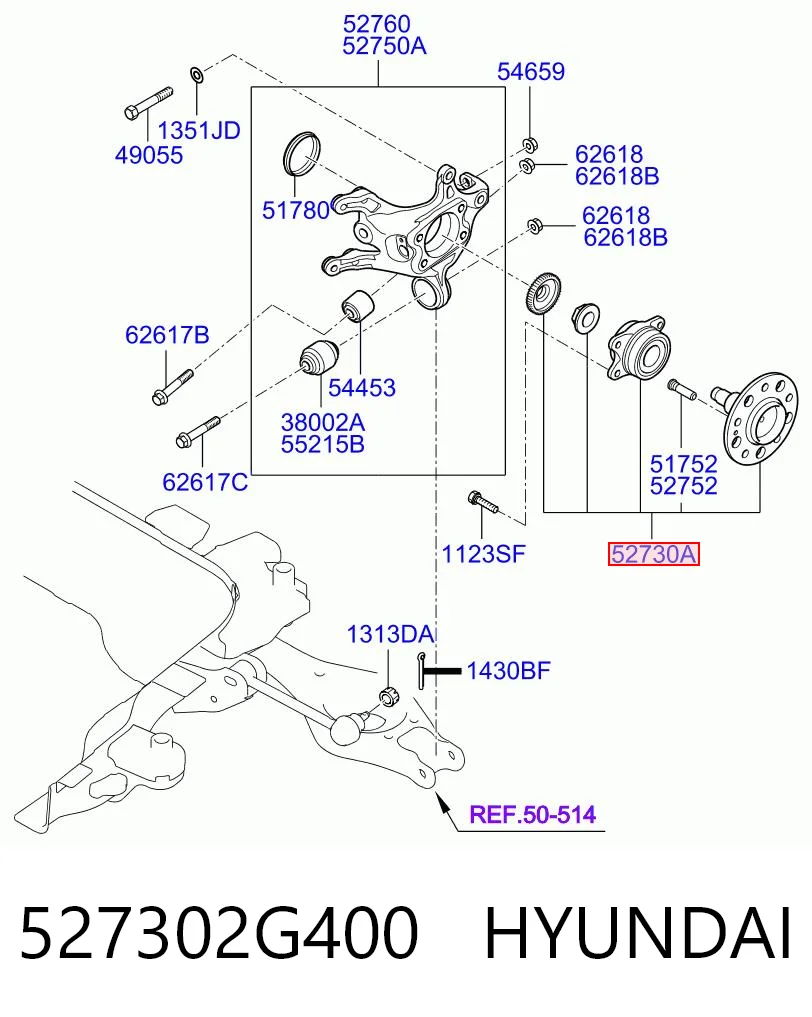 Маточина заднього колеса Hyundai Grandeur 