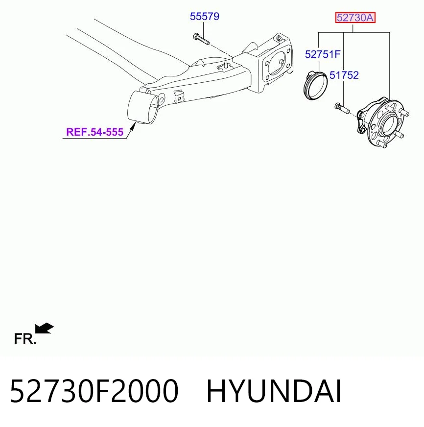 52730F2000 Hyundai/Kia Маточина задня