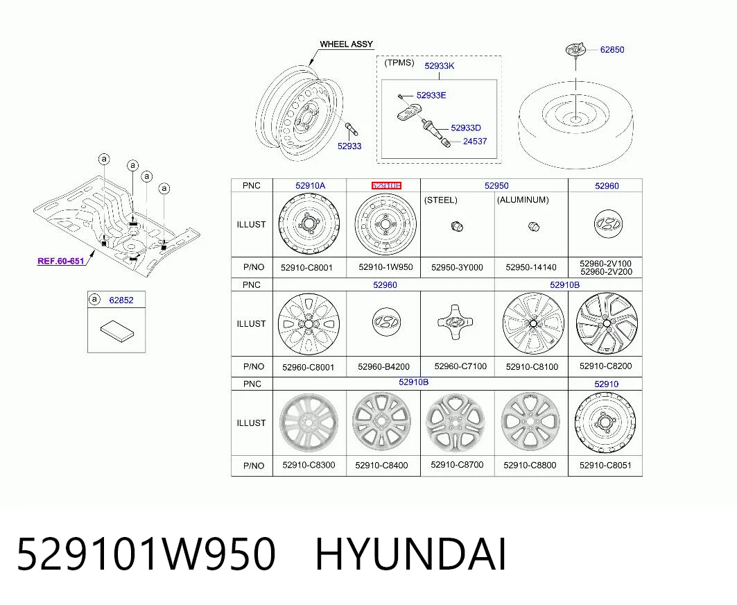 529101W950 Hyundai/Kia