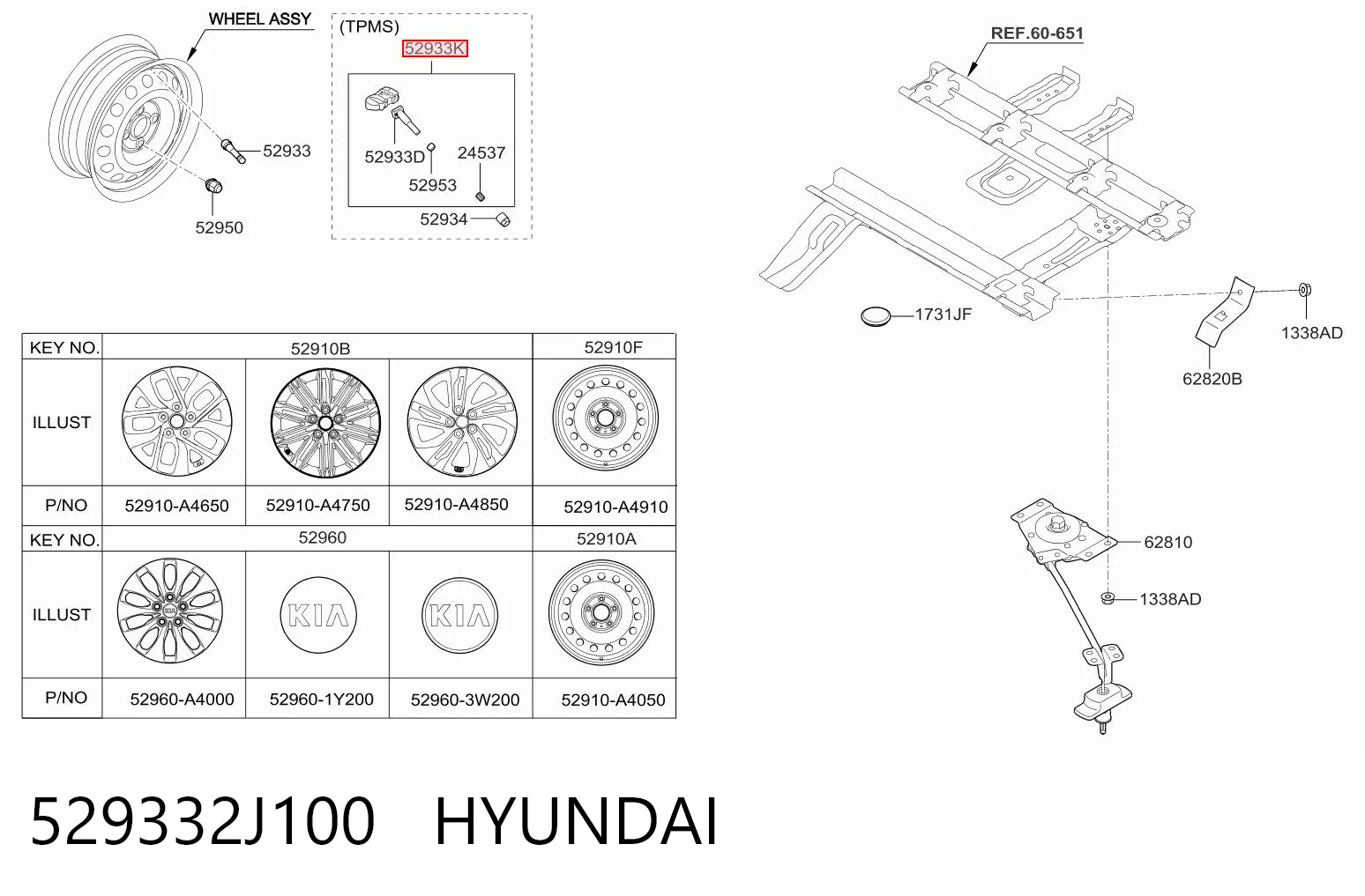 529332J100 Hyundai/Kia Датчик шин
