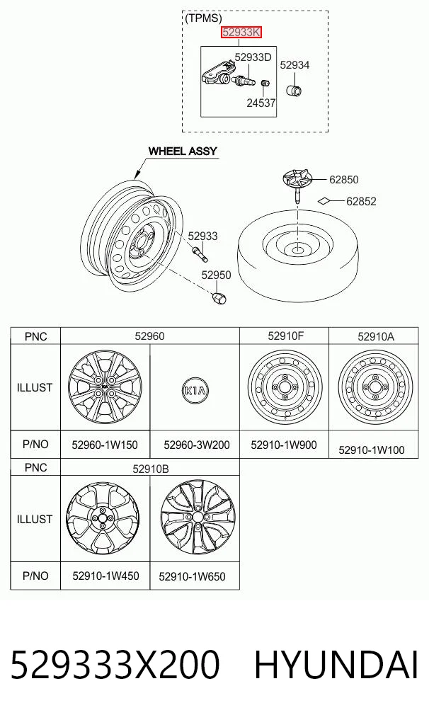 Датчик тиску повітря в шинах Toyota Avalon 