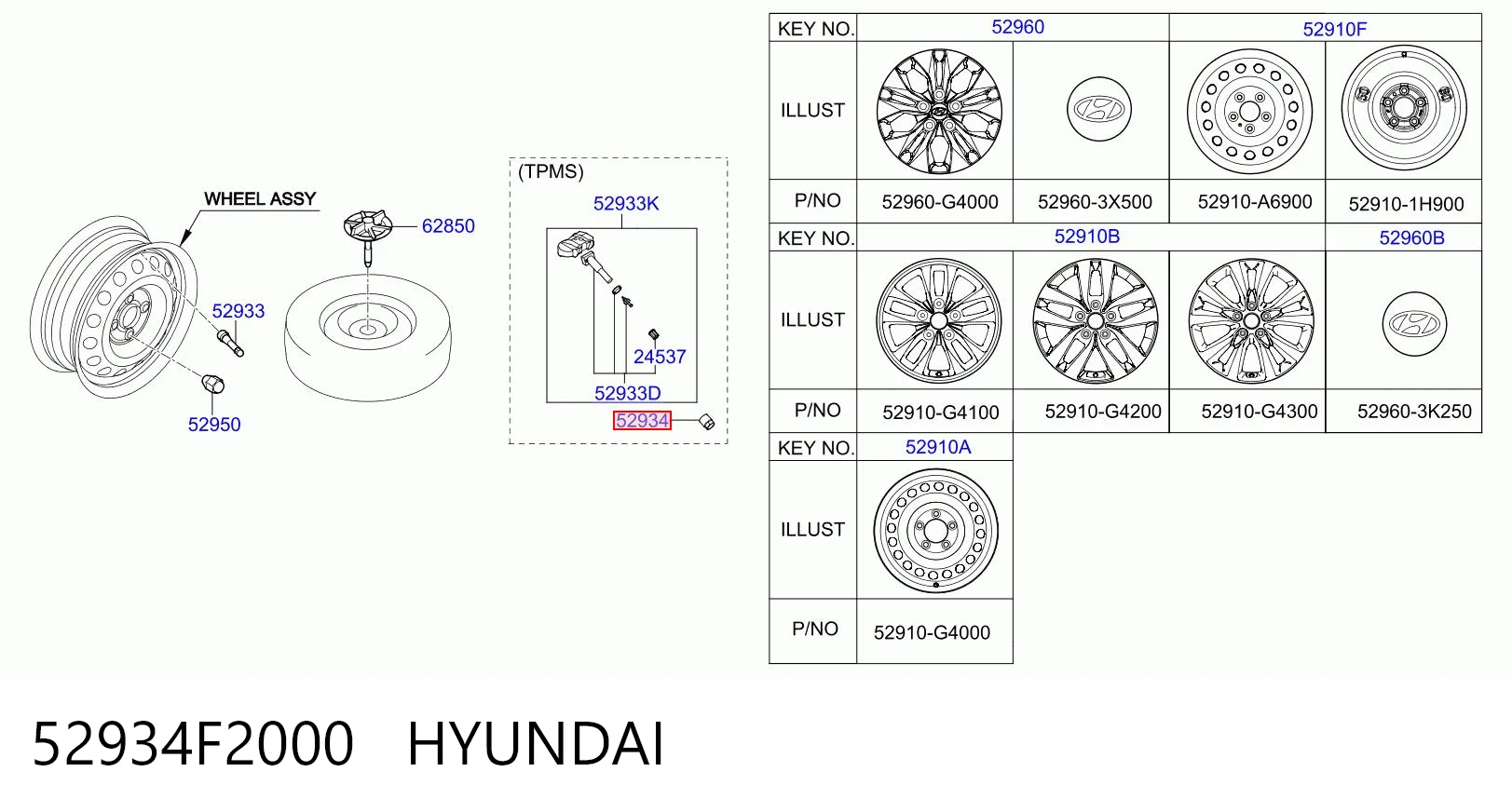 52934F2000 Hyundai/Kia 