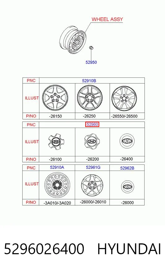 5296026400 Hyundai/Kia Ковпаки на колеса