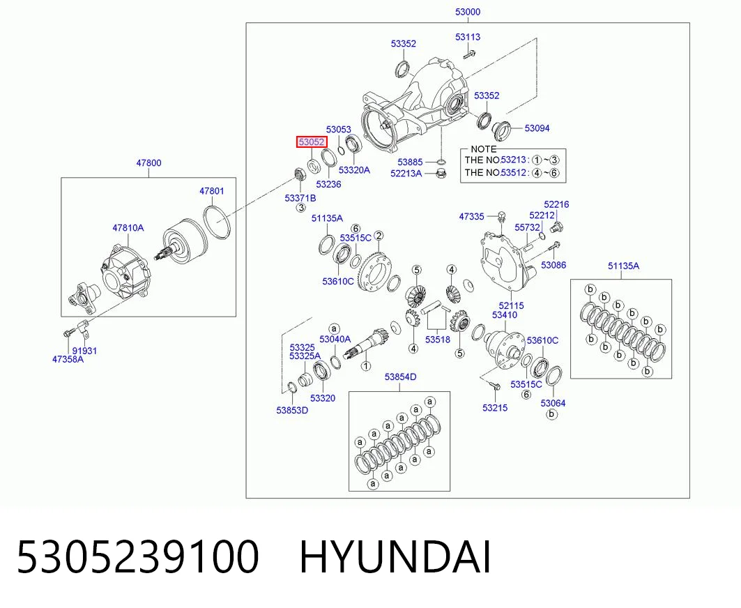 5305239100 Hyundai/Kia Сальник хвостовика редуктора заднього моста