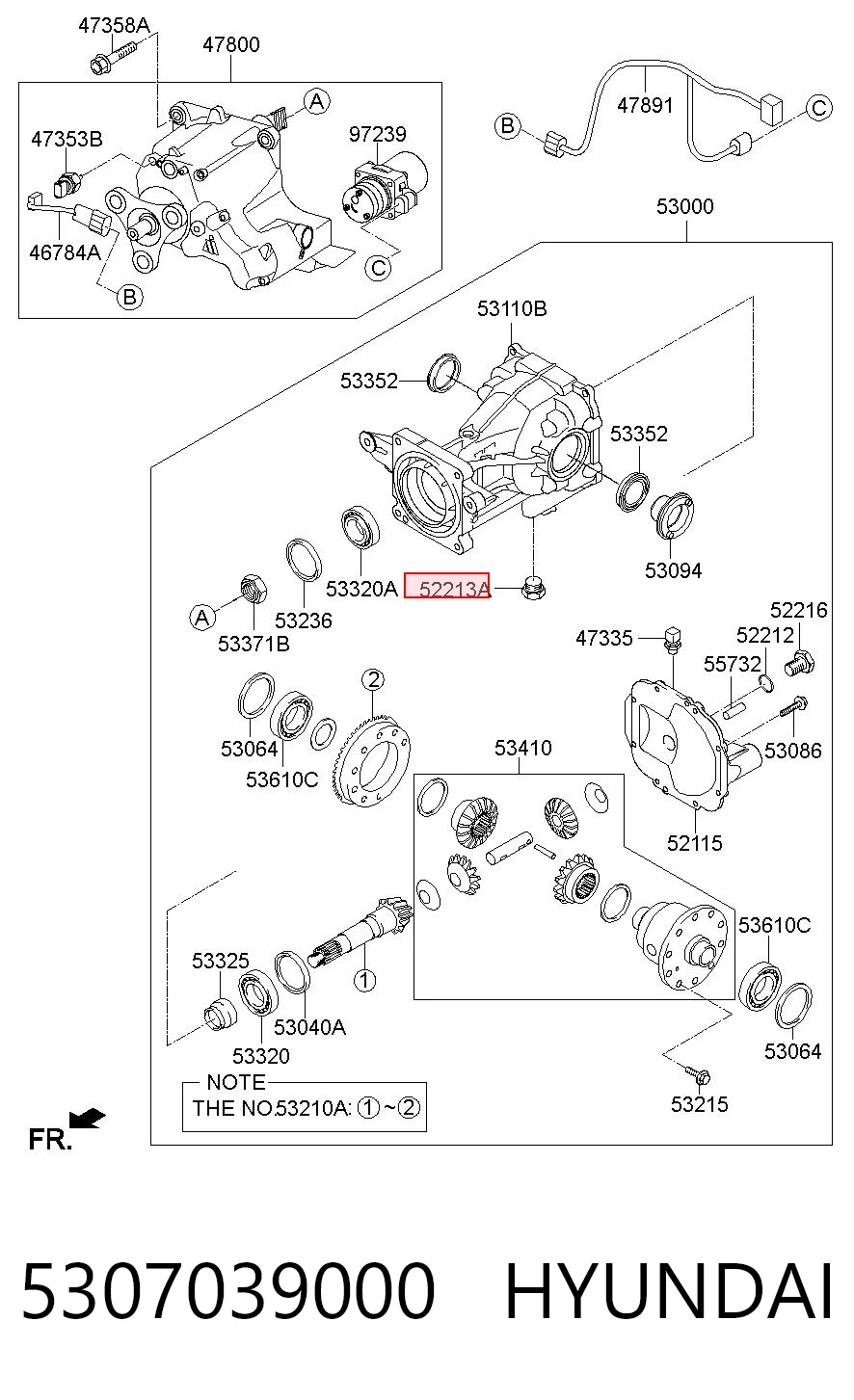 5307039000 Hyundai/Kia Пробка заливна заднього (переднього) моста
