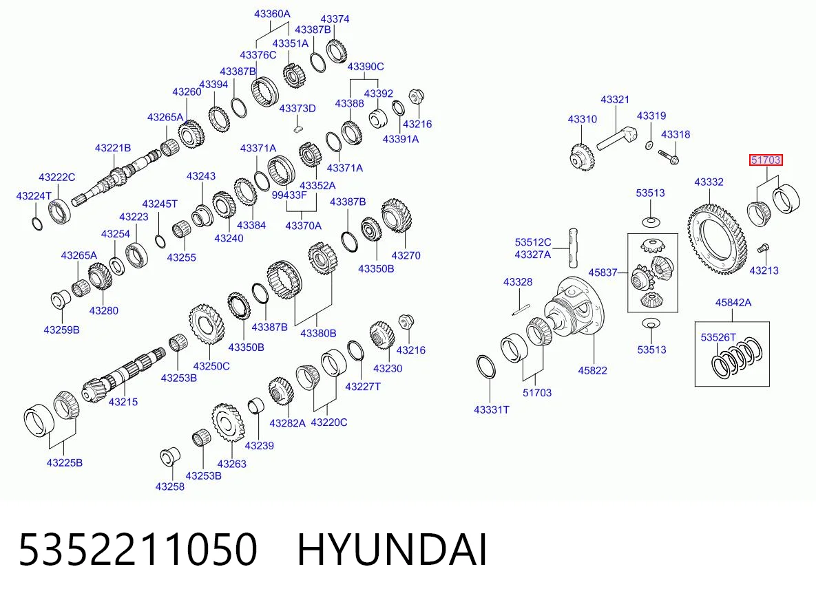 5352211050 Hyundai/Kia 