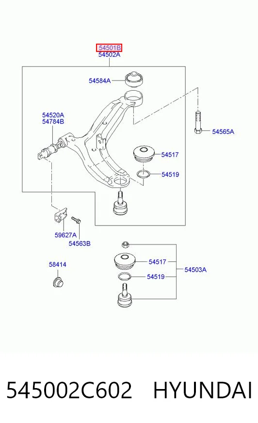 Важіль передній лівий ASM FR1640359L ціна, від 20.66 USD