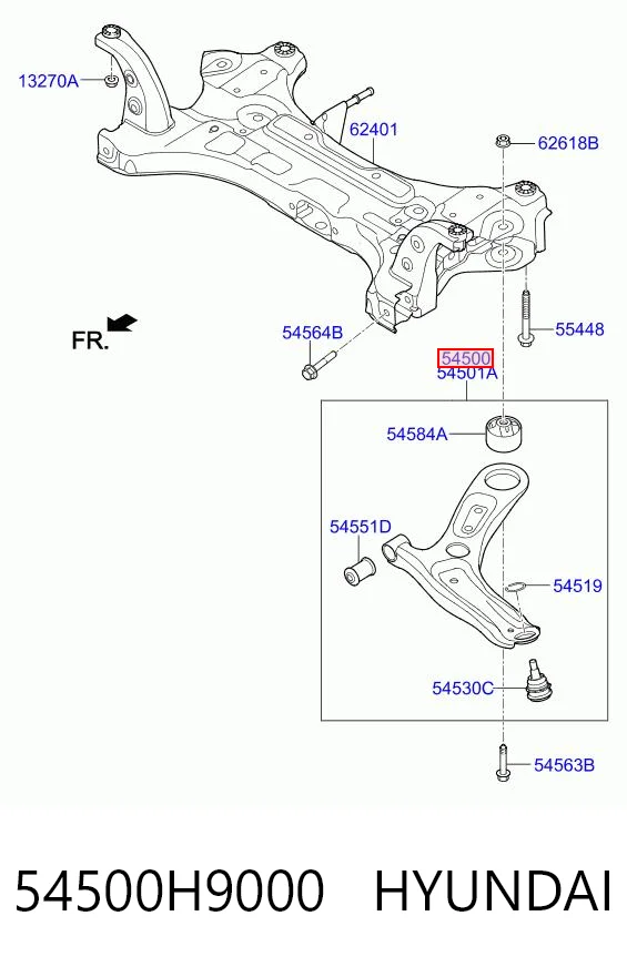 54500H9000 Hyundai/Kia Поперечний важіль