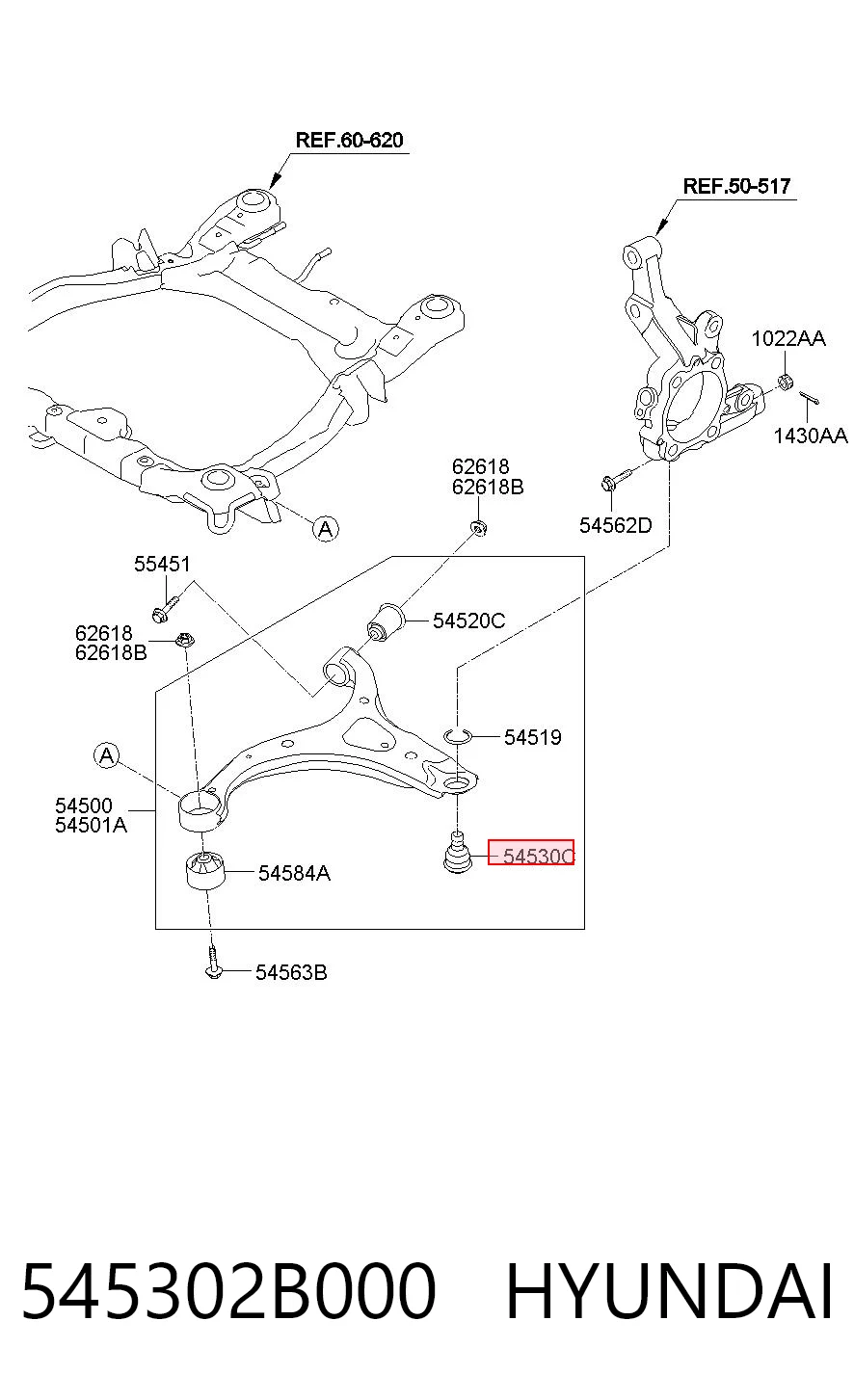 545302B000 Hyundai/Kia Кульові на авто
