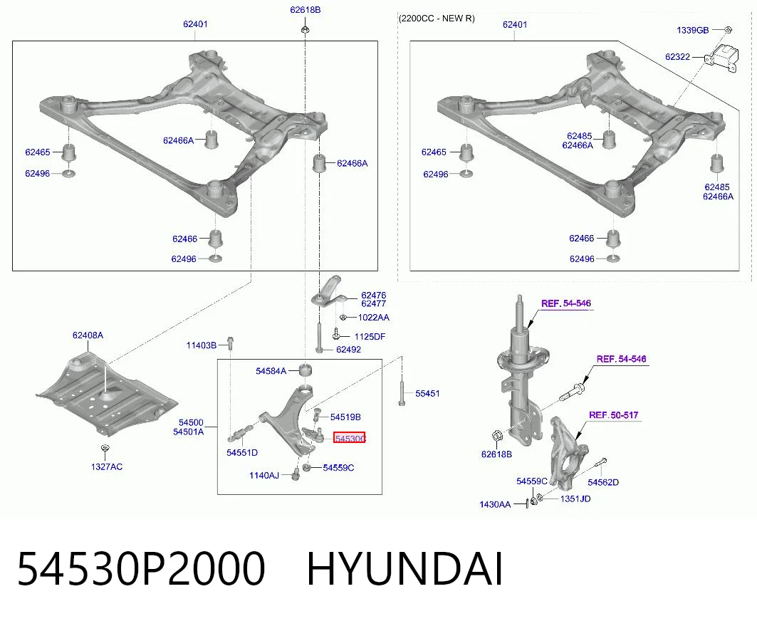 54530P2000 Hyundai/Kia Кульові на авто