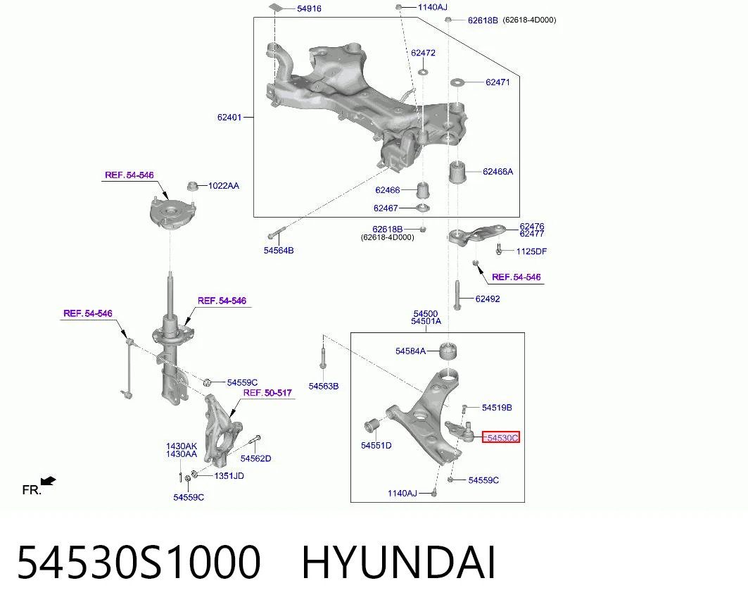 54530S1000 Hyundai/Kia Кульові на авто