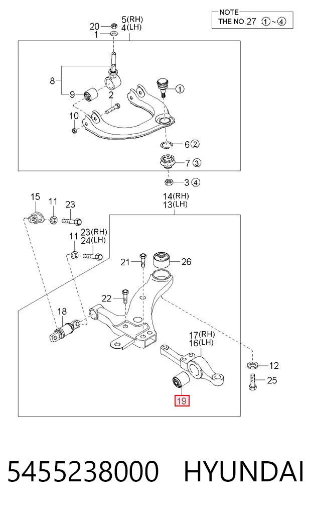 С/блок нижнього важеля Parts-Mall CBH013