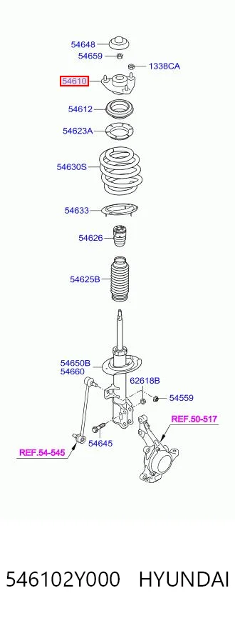 546102Y000 Hyundai/Kia Кріплення переднього амортизатора