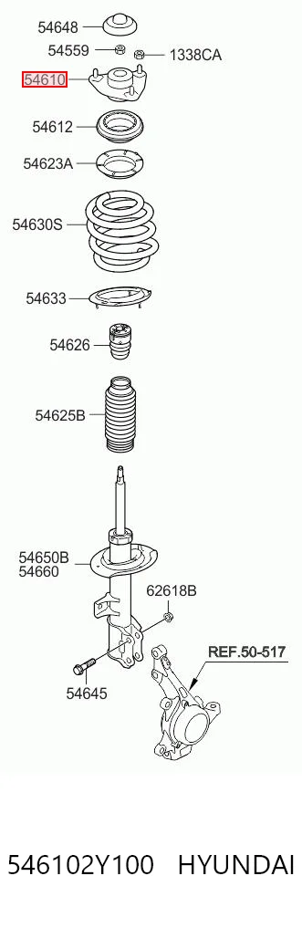 546102Y100 Hyundai/Kia Кріплення переднього амортизатора