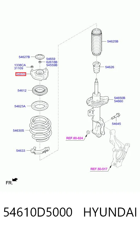 54610D5000 Hyundai/Kia Кріплення переднього амортизатора