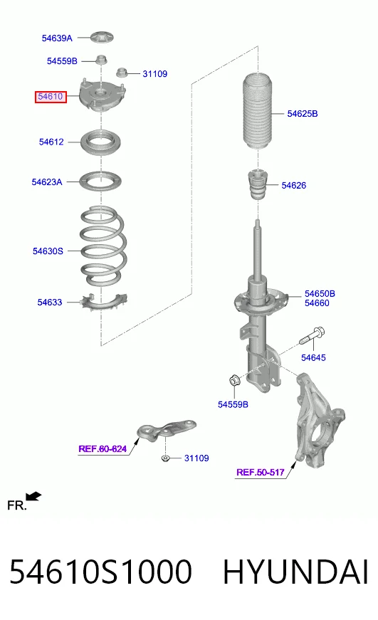 Купити Опора амортизатора переднього Hyundai Santa Fe IV TM, TMA