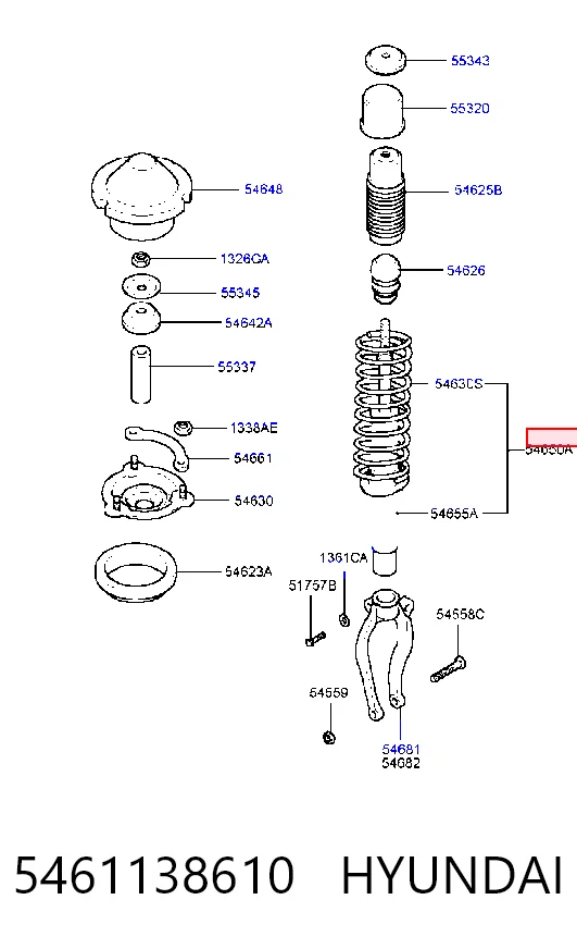5461138610 Hyundai/Kia Стійка передня
