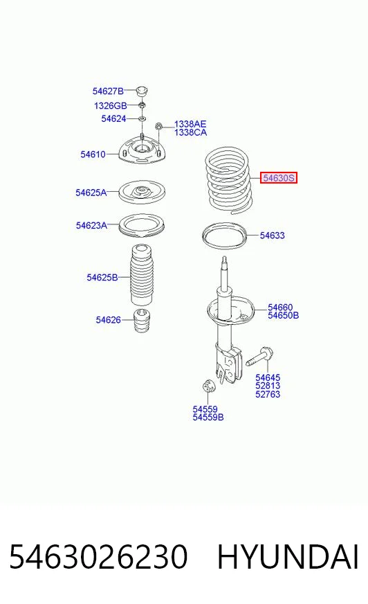 Пружина передня 801324 Daco