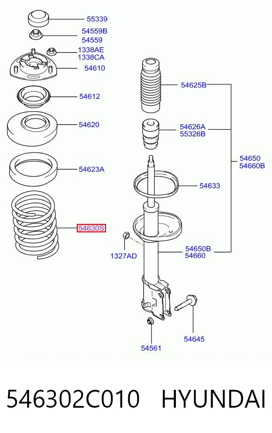 Пружина передня Hyundai Coupe II купе (GK) (2001 - 2006) ціна, від 28.31 USD