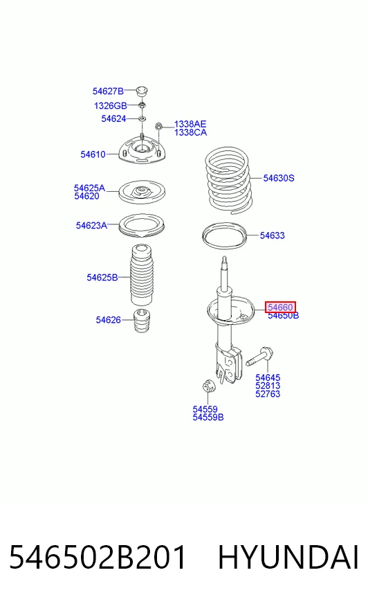 546502B201 Hyundai/Kia Амортизатор передньої підвіски