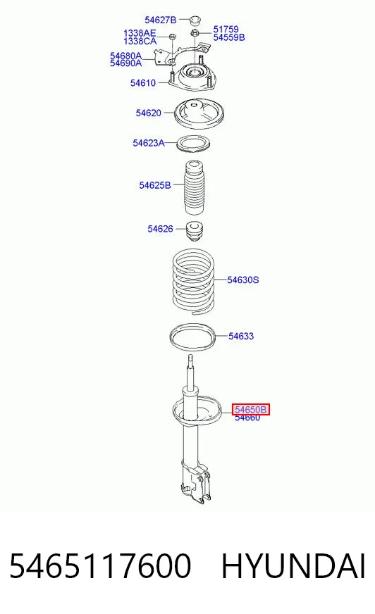 5465117600 Hyundai/Kia Ліва передня стійка