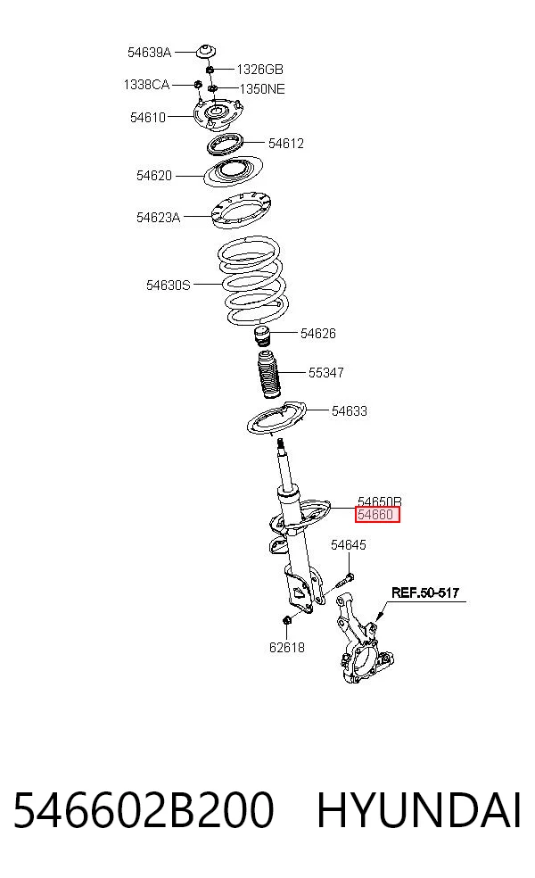 546602B200 Hyundai/Kia Амортизатор передньої підвіски