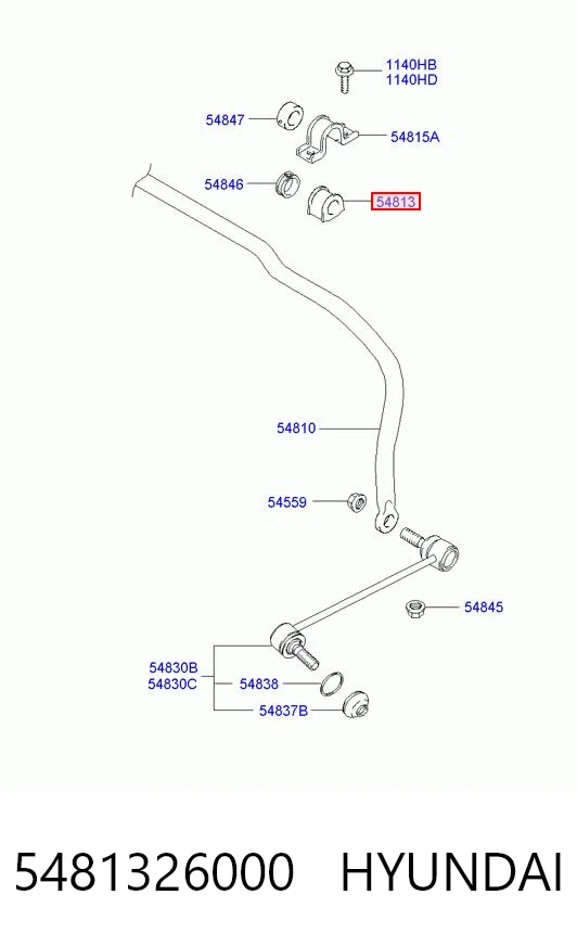 5481326000 Hyundai/Kia Втулка стабілізатора переднього