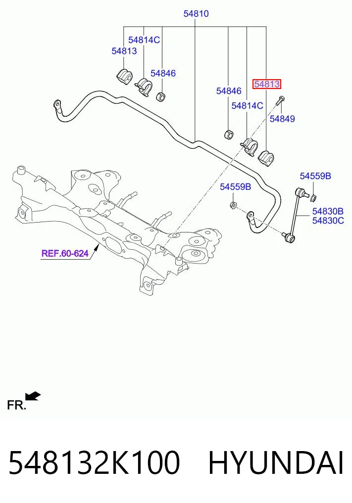 Купити 548132K100 Onnuri Подушка стабілізатора передня
