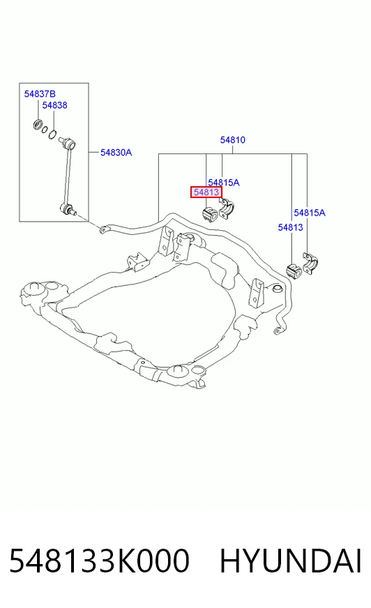 548133K000 Hyundai/Kia Втулка стабілізатора переднього