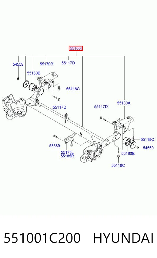 Підвіска задня на Hyundai Getz  