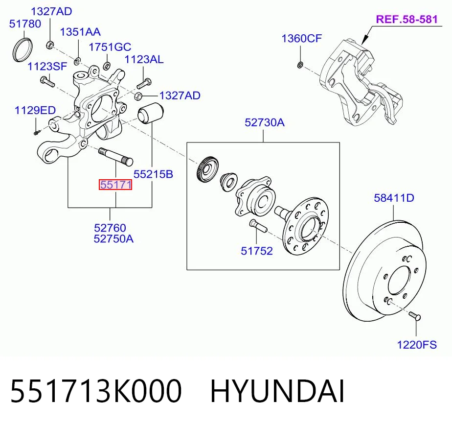 551713K000 Hyundai/Kia 