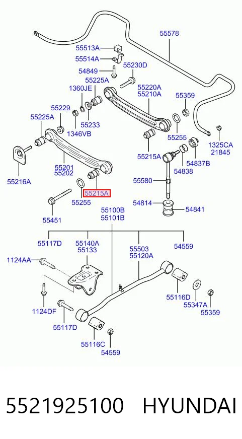 Купити 5521925100 Parts-Mall Сайлентблок заднього поперечного важеля, зовнішній