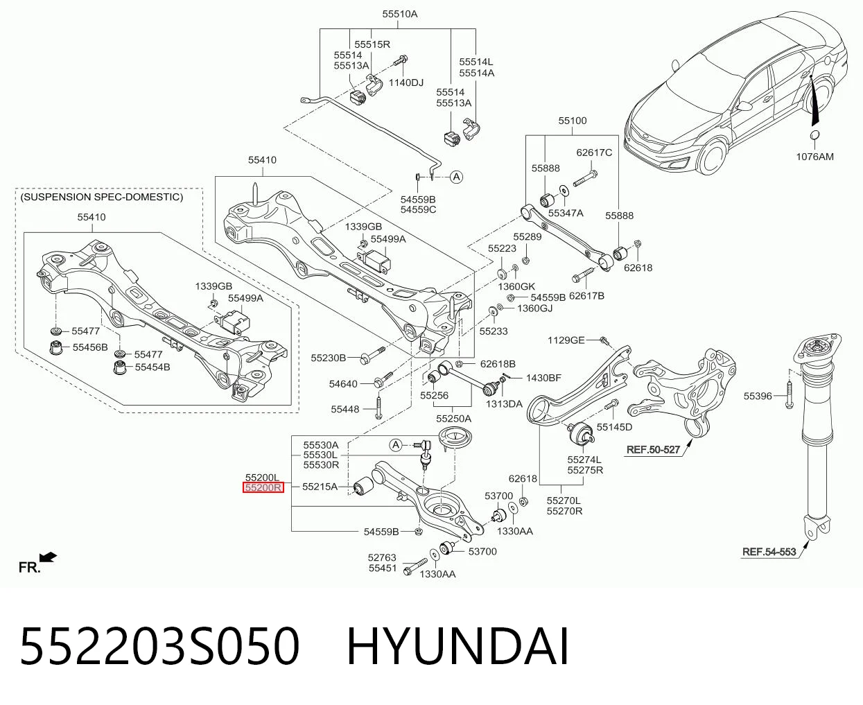 552203S050 Hyundai/Kia Балансир задній правий
