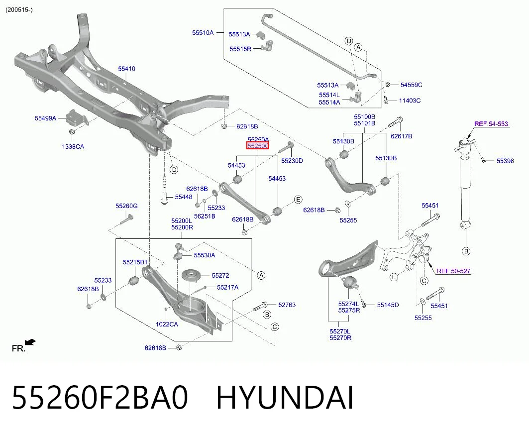 55260F2BA0 Hyundai/Kia Розтяжка задньої підвіски