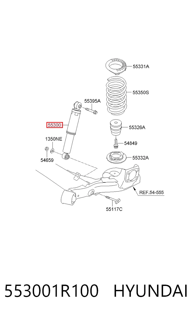 553001R100 Hyundai/Kia Амортизатори задні