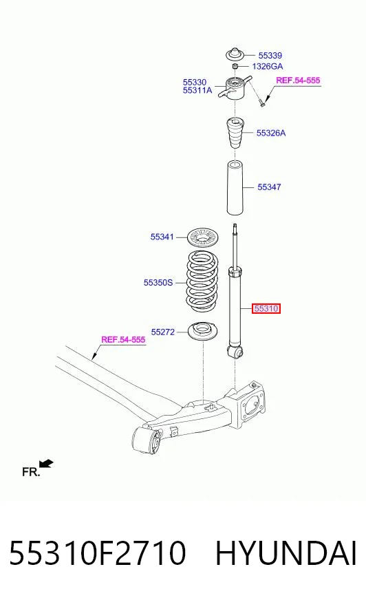 55310F2710 Hyundai/Kia Амортизатори задні