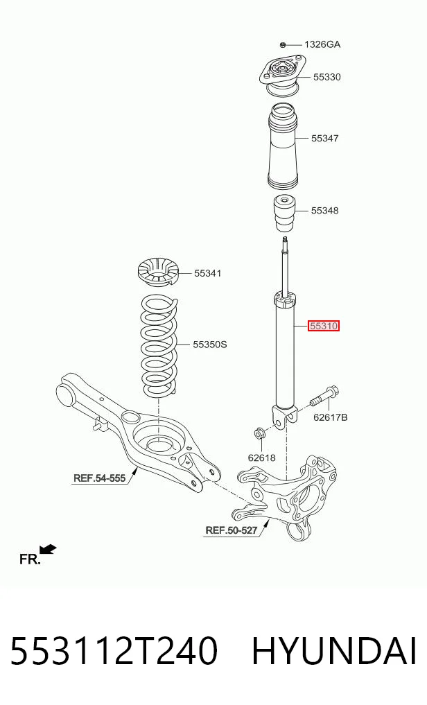 Амортизатор задній Motor7 553112T230 ціна, від 40.69 USD