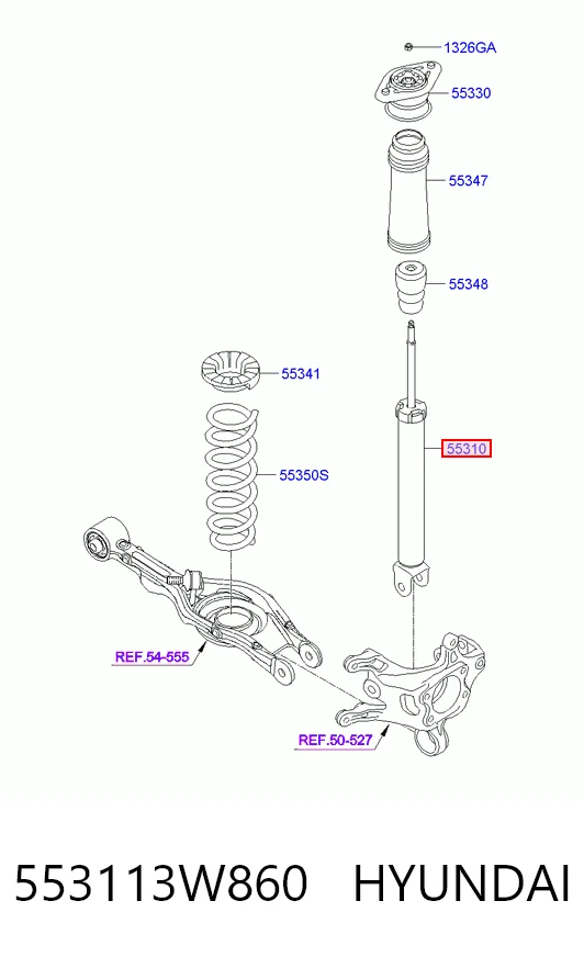 553113W860 Hyundai/Kia Амортизатори задні