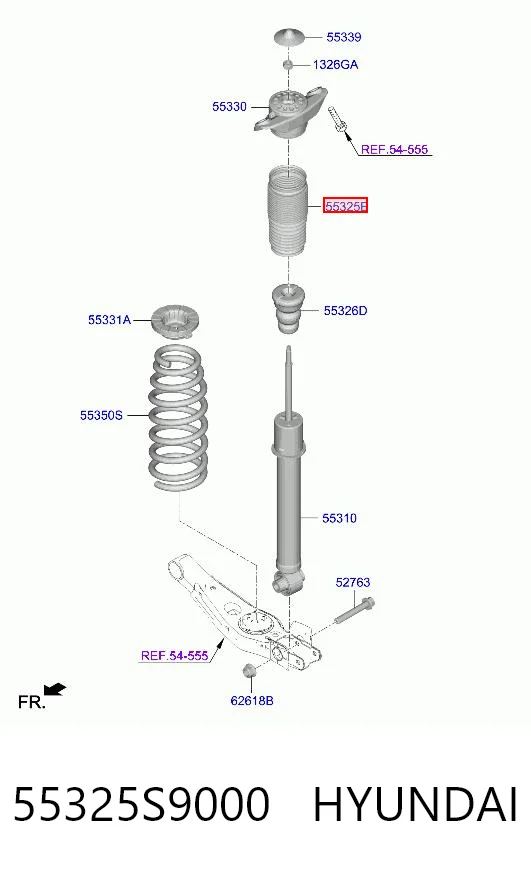 55325S9000 Hyundai/Kia Пильник стійки задньої