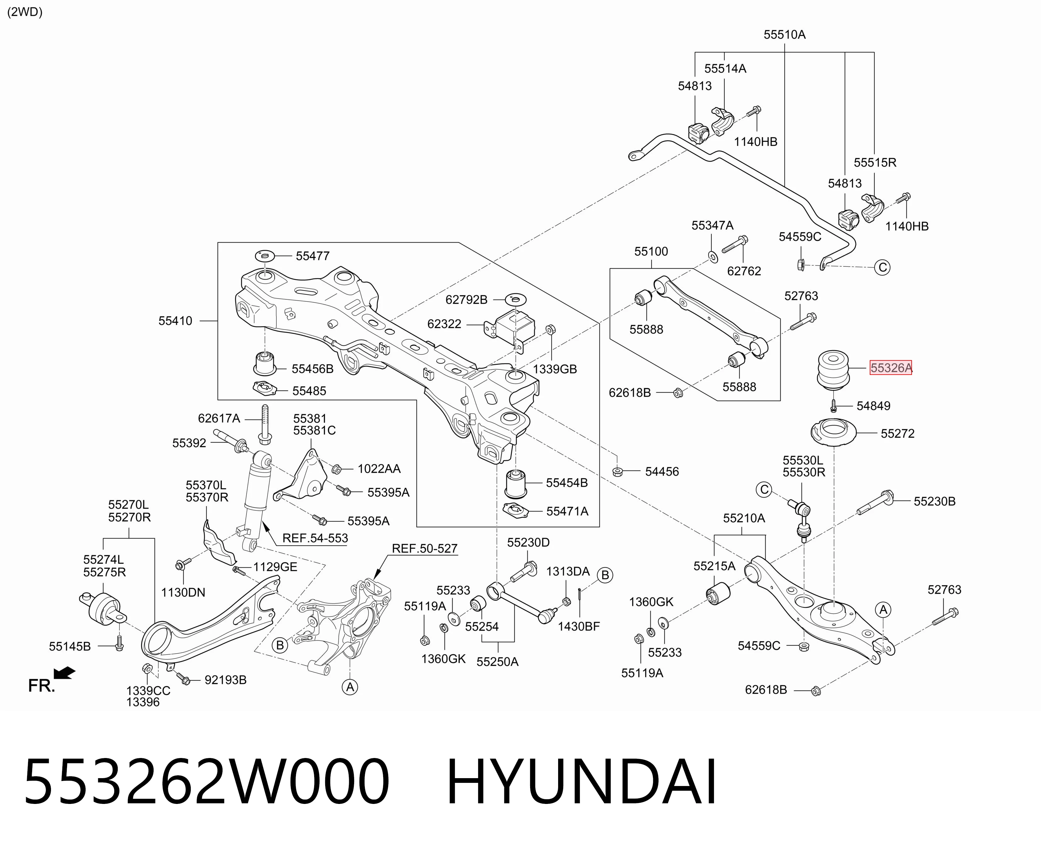 553262W000 Hyundai/Kia Буфер заднього амортизатора