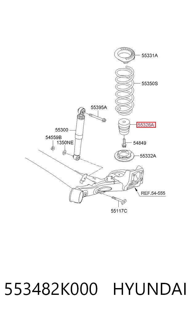 553482K000 Hyundai/Kia Буфер заднього амортизатора