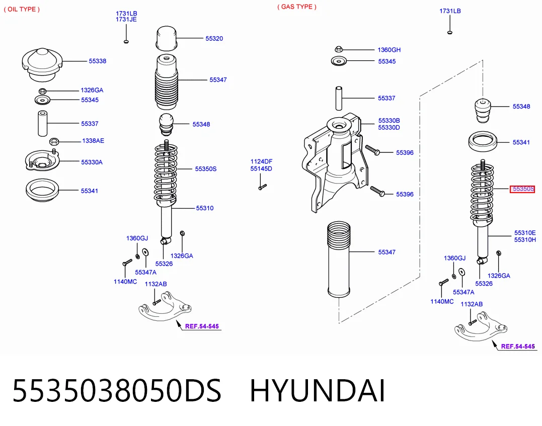 Задні пружини Hyundai Sonata 4