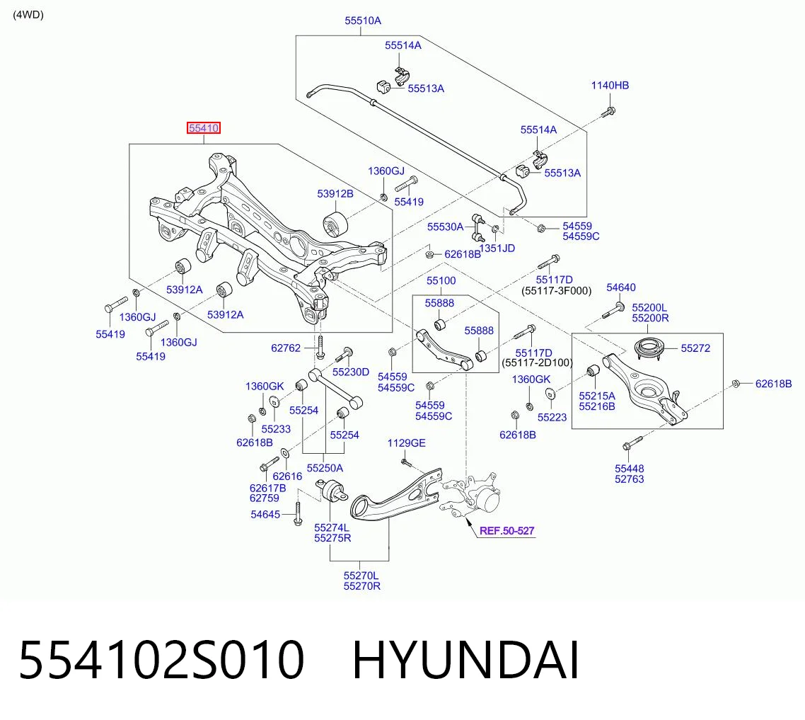 554102S010 Hyundai/Kia Підвіска задня