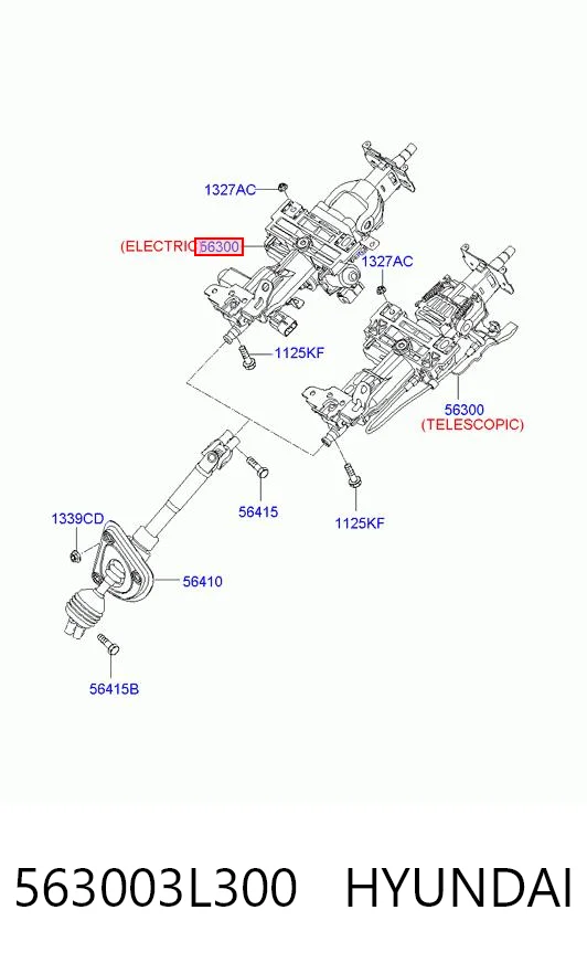 563003L300 Hyundai/Kia Колонка рульового управління